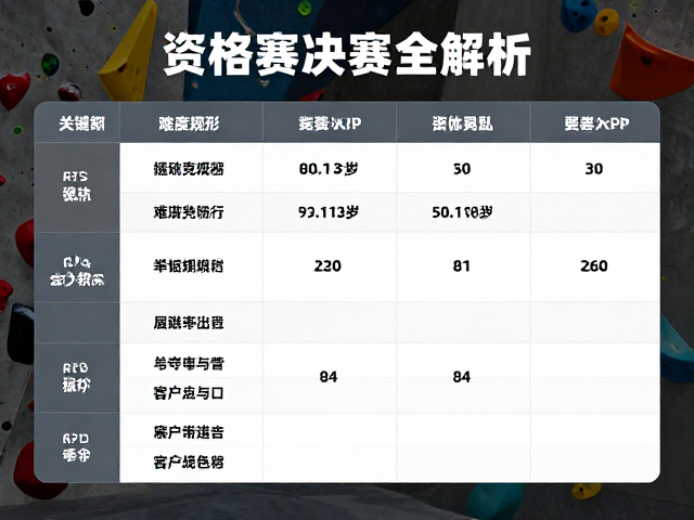 攀岩馆城市普及!难度分级优化,资格赛决赛全解析