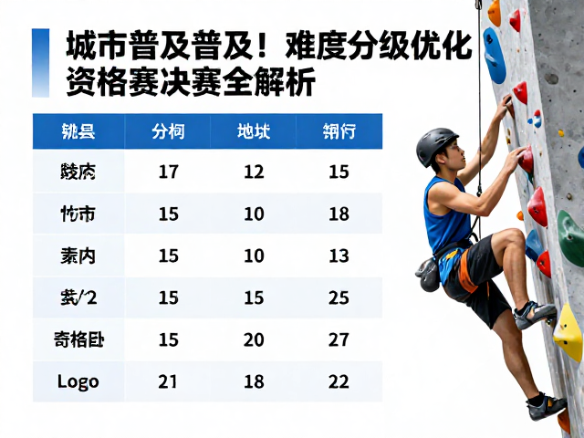 攀岩馆城市普及!难度分级优化,资格赛决赛全解析
