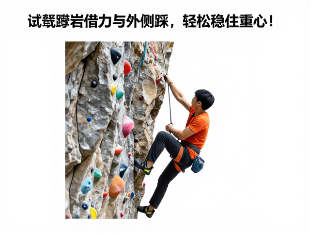 攀岩换脚重心不稳?试试蹬岩借力与外侧踩,轻松稳住重心!