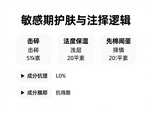 敏感期护肤策略与成分选择逻辑