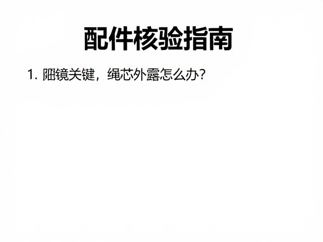 配件核验指南,绳芯外露怎么办?环境变化后复查要点