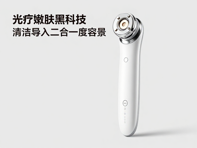 光疗嫩肤黑科技，清洁导入二合一美容仪，居家高效护肤指南