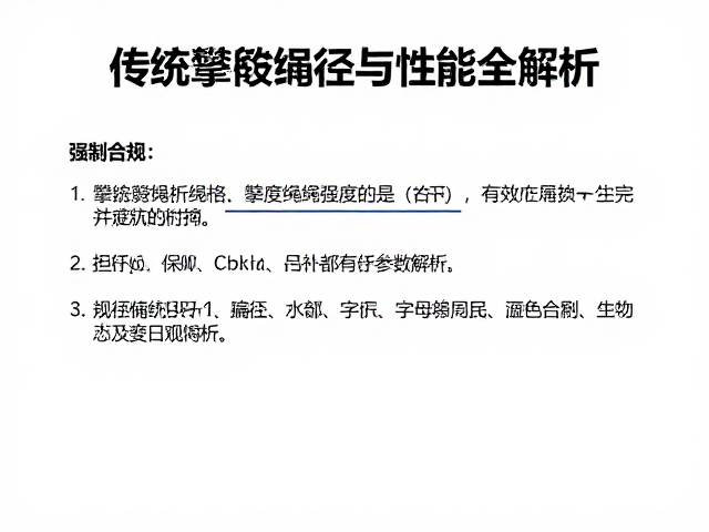 坠落缓冲绳怎么选?传统攀登绳径与性能全解析