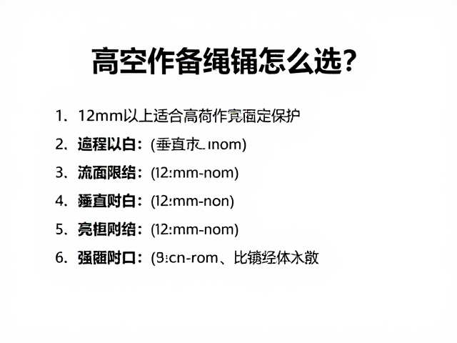 高空作业绳怎么选?12mm以上适合高负荷,专供垂直作业固定保护