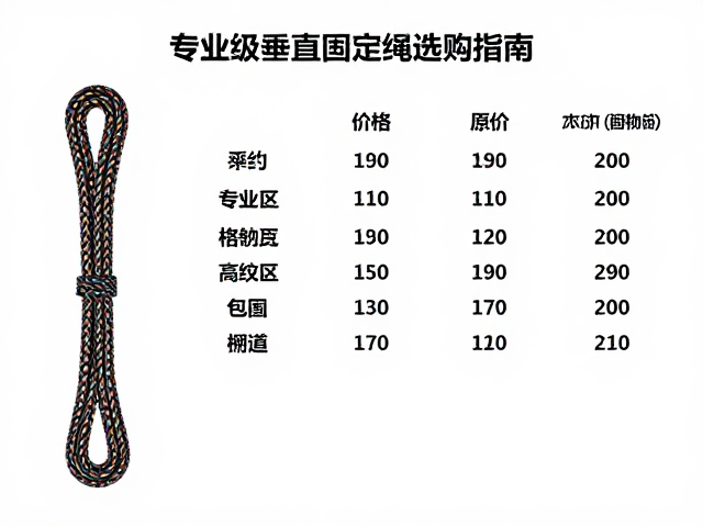 双编织静力绳价格为何高？专业级垂直固定绳选购指南