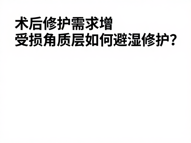 术后修护需求增，受损角质层如何避湿修护？