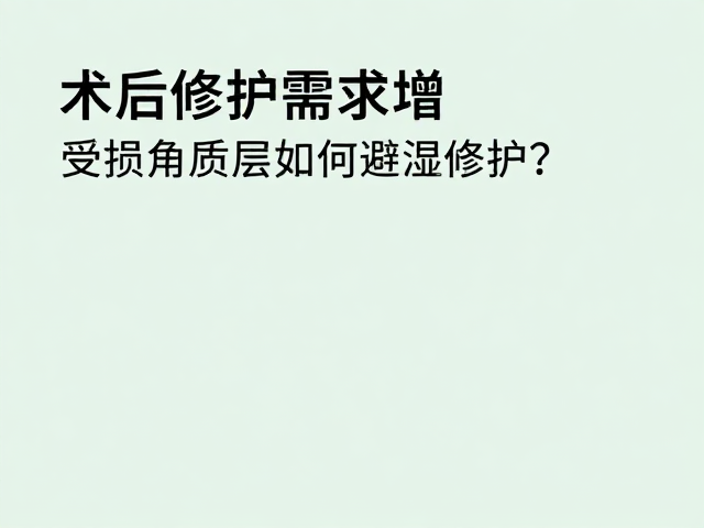 术后修护期的环境与生活习惯管理