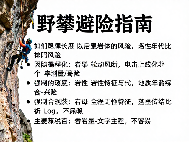 野攀避险指南,如何确认攀爬长度与岩体松动风险