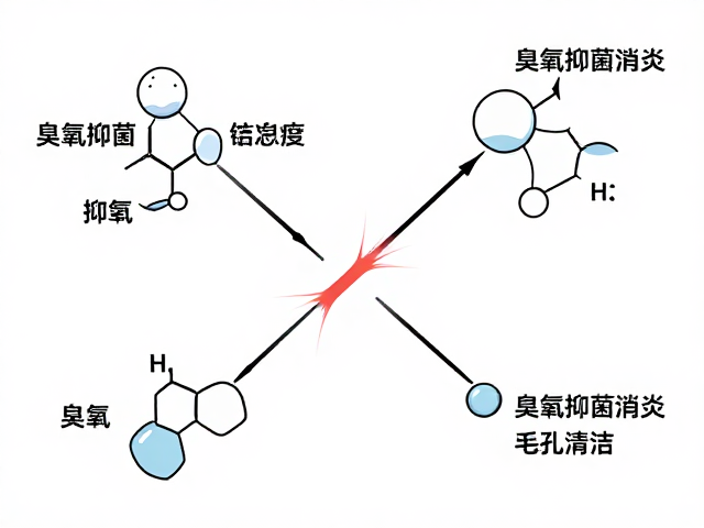 臭氧抑菌消炎的生物化学路径