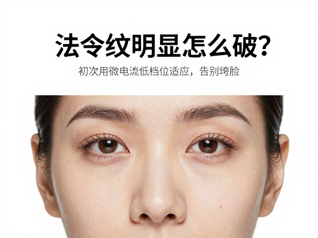 法令纹明显怎么破？初次用微电流低档位适应，告别垮脸