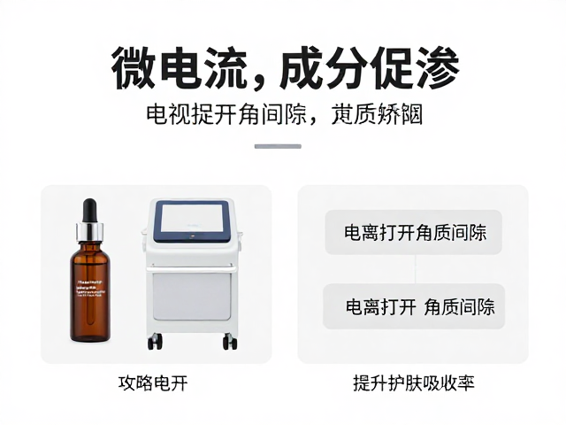 微电流，成分促渗，电离打开角质间隙，提升护肤吸收率