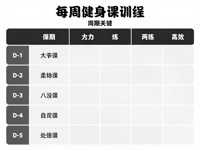 女生健身发力技巧,每周两练安排,搭配柔韧专项课更高效