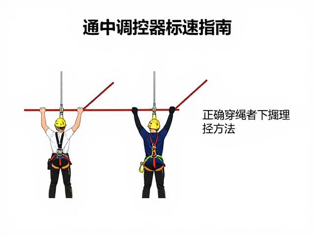 绳速调控器下降操作指南,正确穿绳方向详解