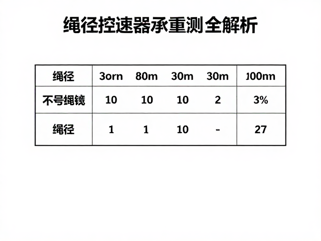 绳索控速器承重测试全解析，绳径范围标识与选购指南