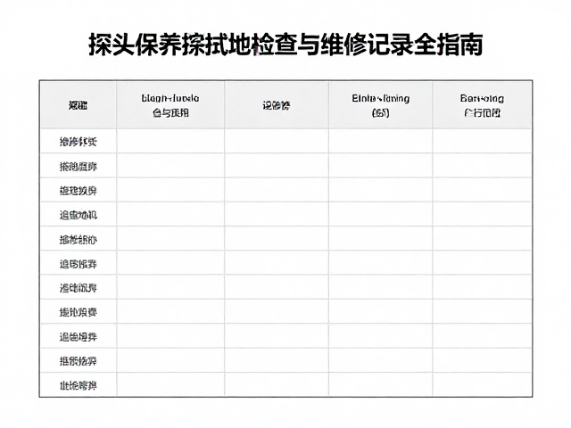 维护记录管理与数据追溯体系