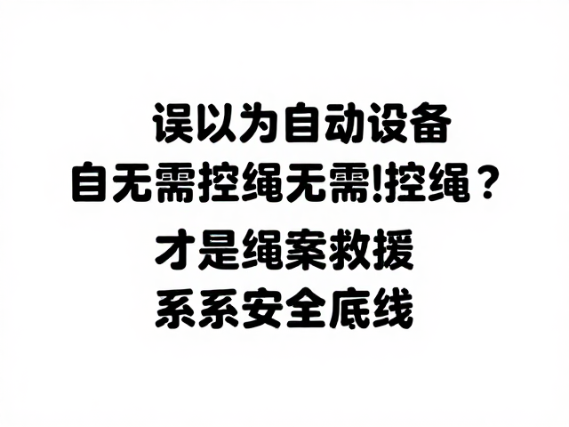 误以为自动设备无需控绳?自锁防护器才是绳索救援体系的安全底线