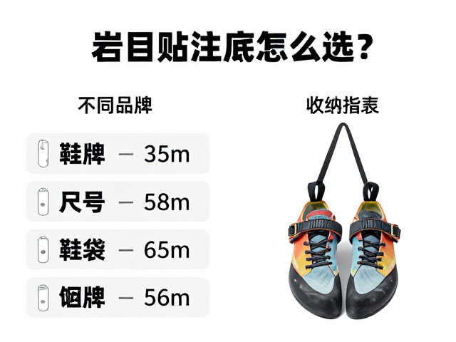 攀岩鞋岩点贴合底怎么选？不同品牌尺码差异与鞋袋收纳指南