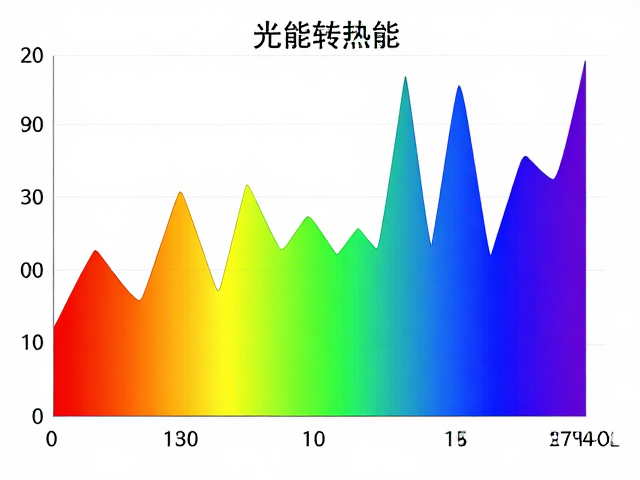 光能转热能，波长范围与出光次数对效率的影响