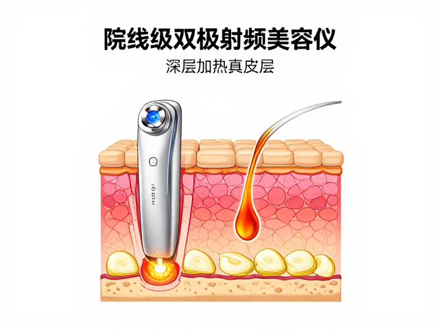 院线级双极射频美容仪，深层加热真皮层，紧致抗衰黑科技