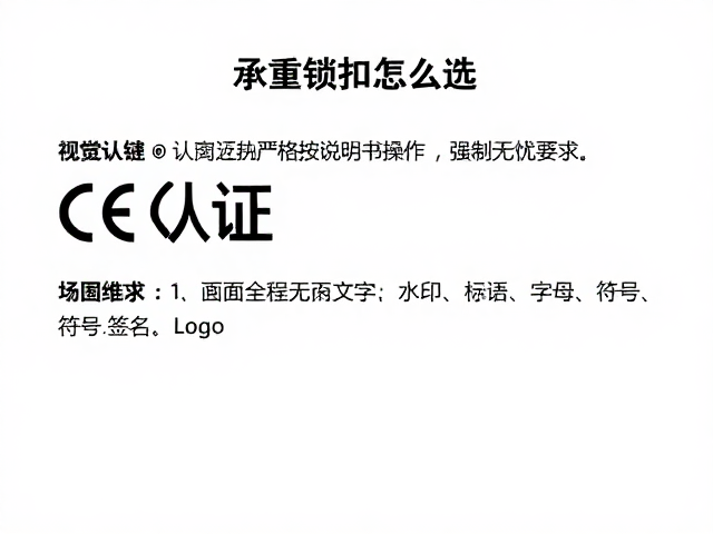 承重锁扣怎么选?认准CE认证,严格按说明书操作,安全无忧