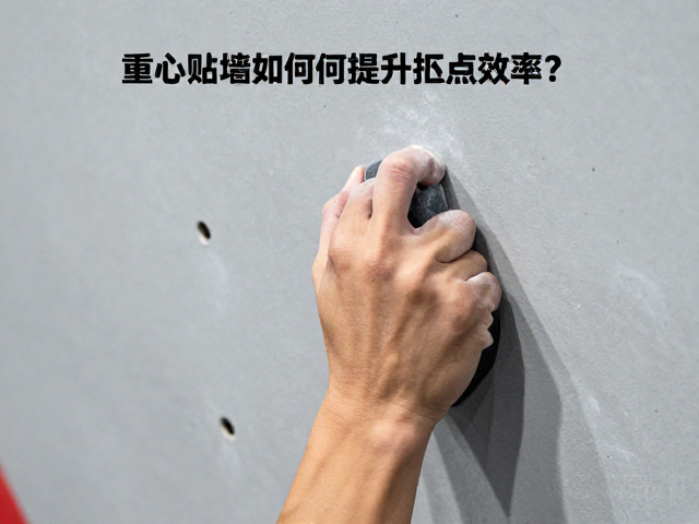反握借力抠点技巧，重心贴墙如何提升攀岩效率？