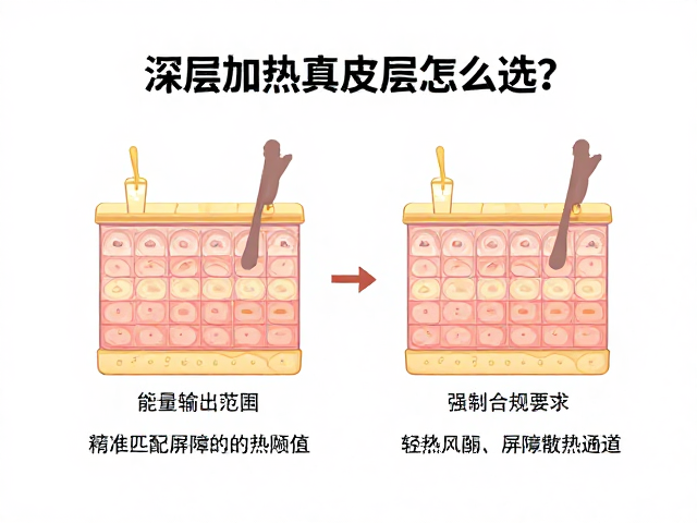 深层加热真皮层怎么选？能量输出范围与保持散热通畅的关键