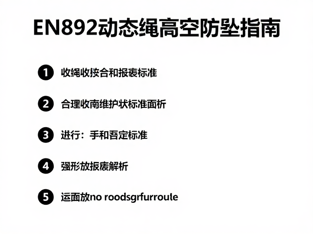 EN892动态绳高空防坠指南，合理放收绳技巧与标准解析