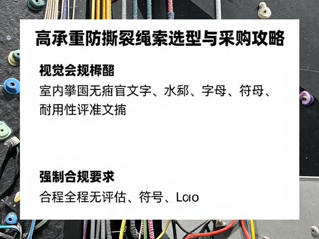 室内攀岩馆批量采购指南，高承重防撕裂绳索选型与采购攻略