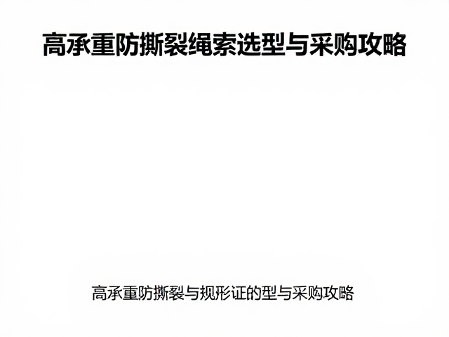 室内攀岩馆批量采购指南，高承重防撕裂绳索选型与采购攻略
