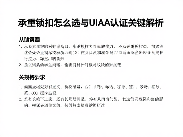 承重锁扣怎么选？纵向拉力与UIAA认证关键解析