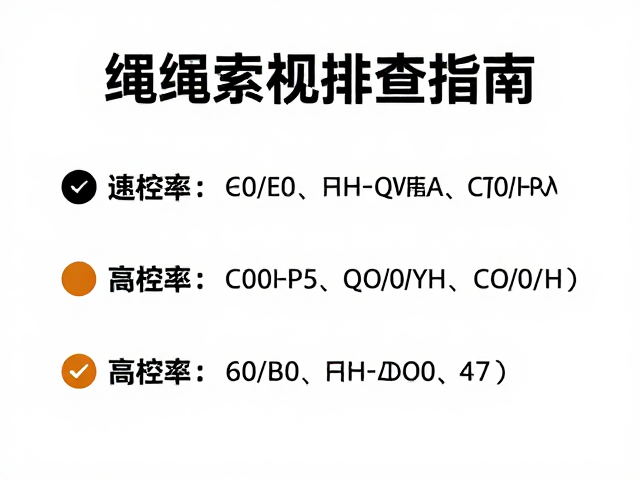 绳索排查指南，规避操作失误，重点检查绳皮老化破损