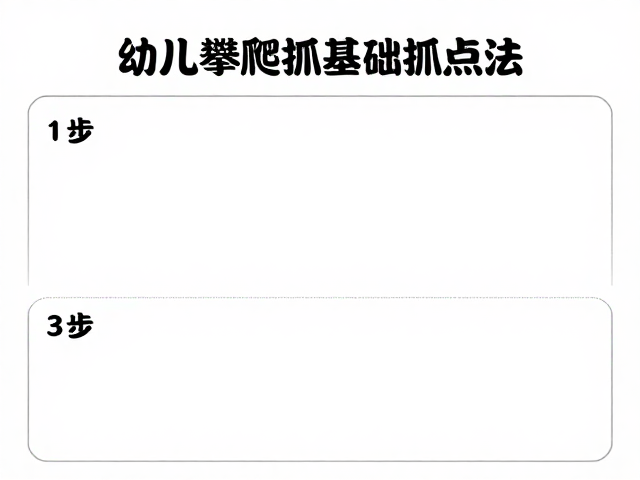 幼儿攀爬基础抓点法,3步培养平衡能力,安全启蒙指南