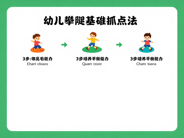 幼儿攀爬基础抓点法,3步培养平衡能力,安全启蒙指南