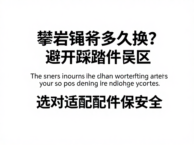 攀岩绳多久换？避开踩踏误区，选对适配配件保安全