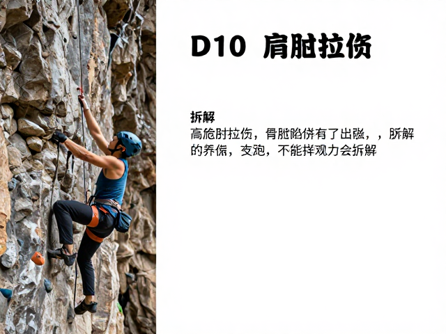 无水岩壁攀D10,肩肘拉伤?高危动作拆解与急救指南