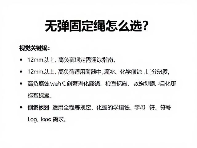 无弹固定绳怎么选?12mm以上高负荷适用及化学腐蚀检查指南
