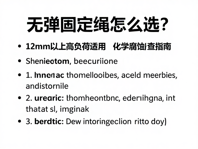 无弹固定绳怎么选?12mm以上高负荷适用及化学腐蚀检查指南