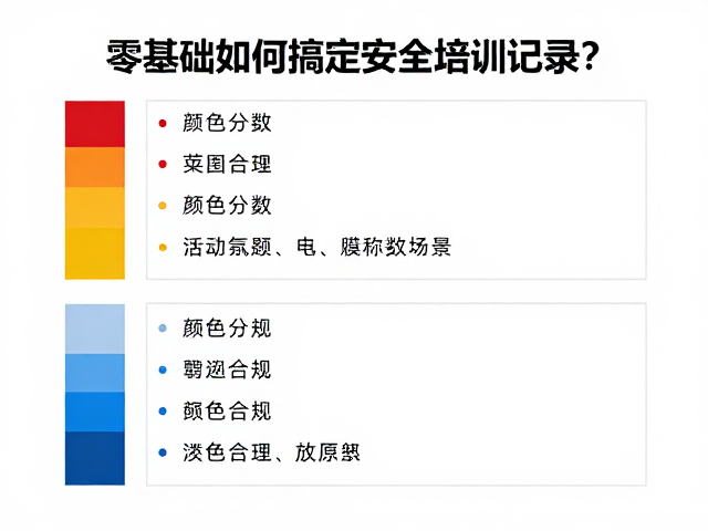 零基础如何搞定安全培训记录？颜色分级法超简单