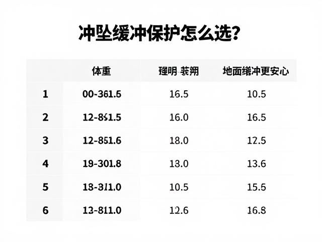 冲坠缓冲保护怎么选？匹配体重范围，地面缓冲更安心