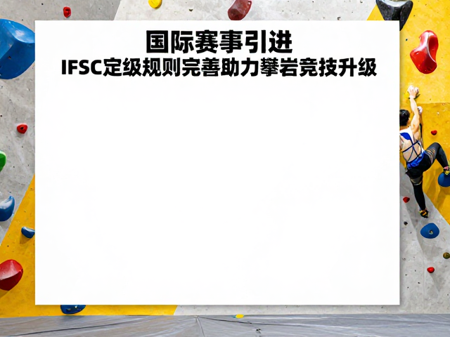 国际赛事引进,IFSC定级规则完善助力攀岩竞技升级
