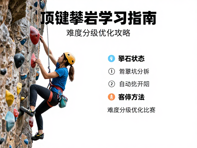 顶绳攀岩学习指南,从零基础到攀石比赛,难度分级优化攻略