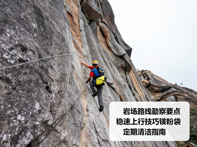 岩场路线勘察要点,稳速上行技巧与镁粉袋定期清洁指南