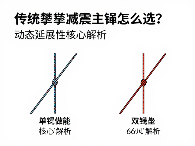 传统攀登减震主绳怎么选?动态延展性核心解析