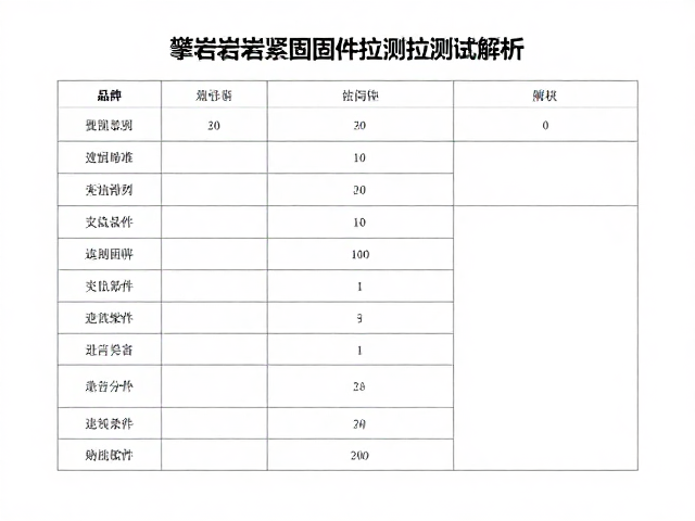 人工攀岩墙紧固固件抗拉测试报告解析，安全标准与选型指南