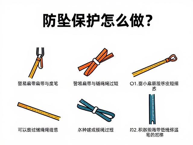 防坠保护怎么做？警惕扁带与辅绳绳结尾绳过短隐患