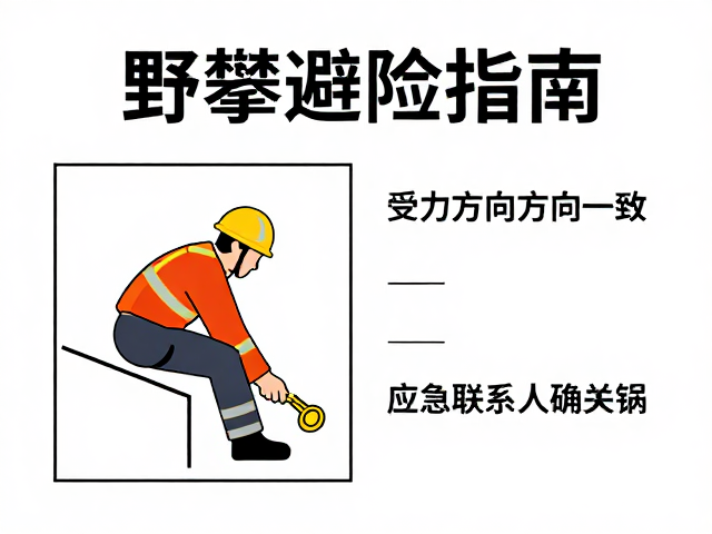野攀避险指南,受力方向一致与应急联系人确认的关键