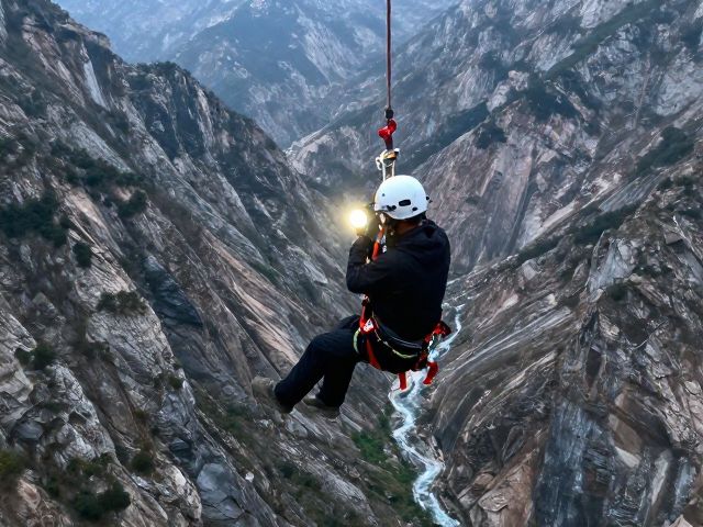 高山峡谷高空下降作业,专业野外照明设备怎么选?