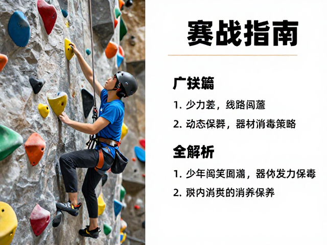 青少年攀岩赛备战指南，线路闯关技巧与器材消毒保养全解析
