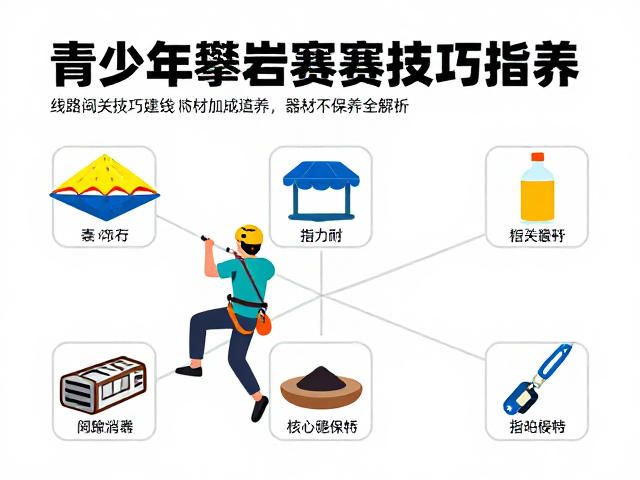 青少年攀岩赛备战指南，线路闯关技巧与器材消毒保养全解析