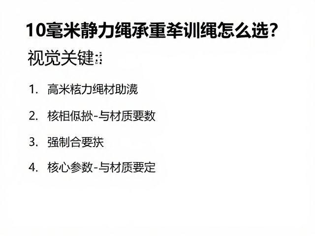 10毫米静力绳承重牵引绳怎么选?专业作业级安全指南